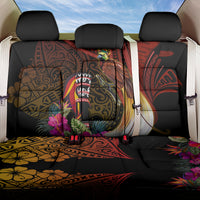 Papua New Guinea Bird-of-Paradise Back Car Seat Cover Hibiscus and Kundu Drum Tribal Pattern LT03 One Size Yellow - Polynesian Pride