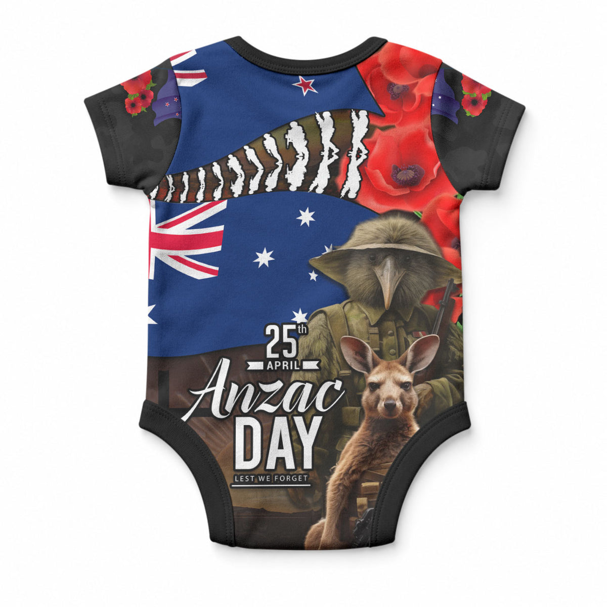 New Zealand and Australia ANZAC Day Baby Onesie