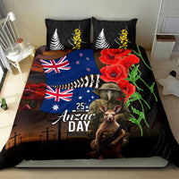 New Zealand and Australia ANZAC Day Bedding Set National Flag mix Kiwi Bird and Kangaroo Soldier Style LT03 - Polynesian Pride