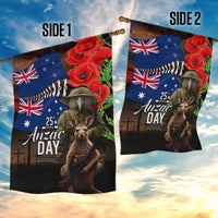 New Zealand and Australia ANZAC Day Garden Flag National Flag mix Kiwi Bird and Kangaroo Soldier Style LT03 - Polynesian Pride