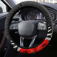 New Zealand and Australia ANZAC Day Steering Wheel Cover National Flag mix Kiwi Bird and Kangaroo Soldier Style LT03 - Polynesian Pride