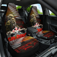 New Zealand ANZAC Day Car Seat Cover The Ode of Remembrance and Silver Fern LT03 One Size Black - Polynesian Pride