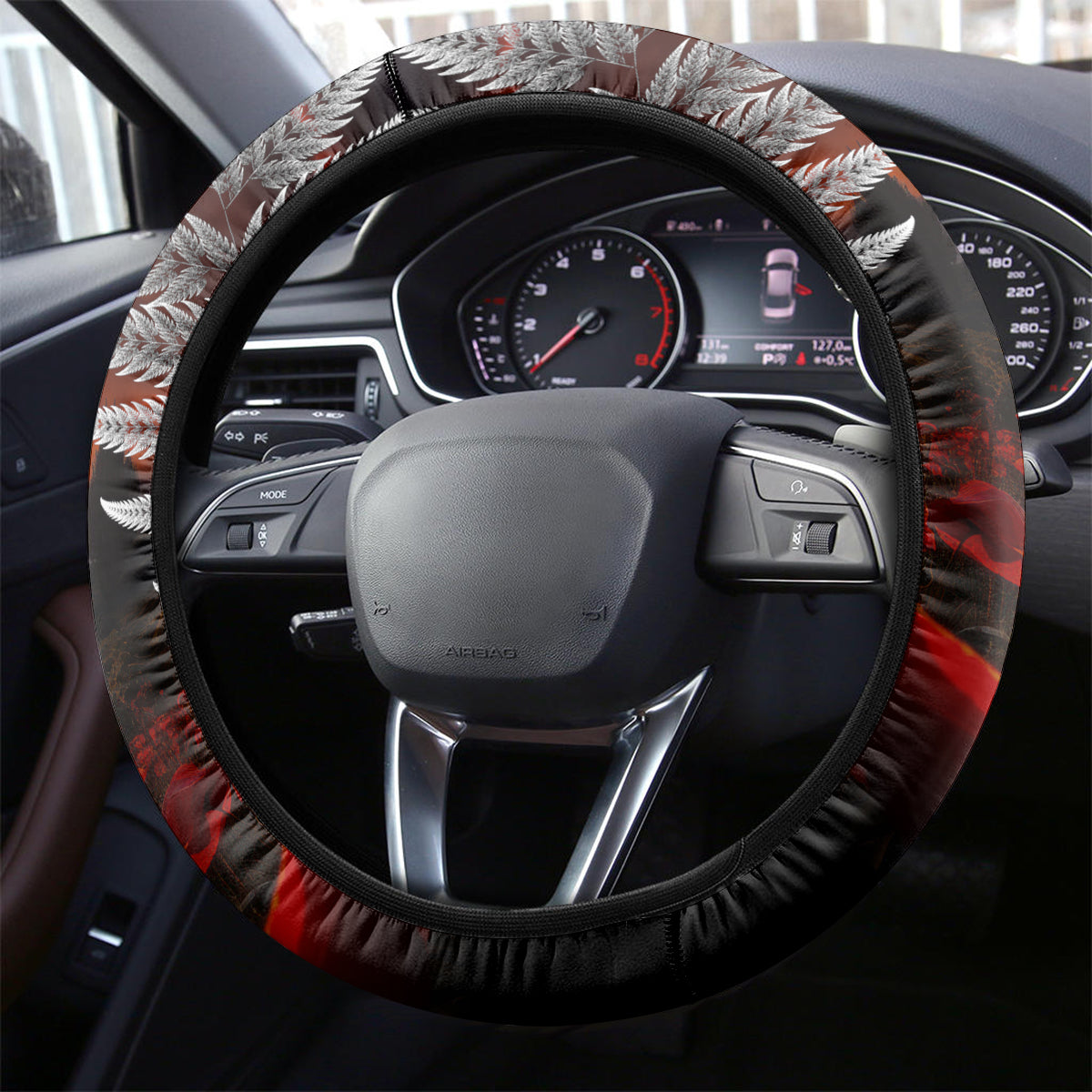 New Zealand ANZAC Day Steering Wheel Cover The Ode of Remembrance and Silver Fern LT03 - Polynesian Pride