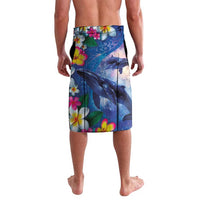 Hawaiian Lei Day Plumeria Humpback Whales Lavalava Polynesian Art Vibrant Starry Nebula Style