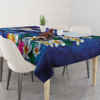 Hawaiian Lei Day Plumeria Humpback Whales Tablecloth Polynesian Art Vibrant Starry Nebula Style LT03 - Polynesian Pride