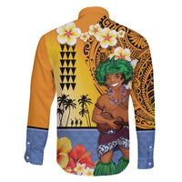 Happy Lei Day Family Matching Off Shoulder Maxi Dress and Hawaiian Shirt Hula Male Dancer Polynesian Flower Kakau Pattern LT03 - Polynesian Pride