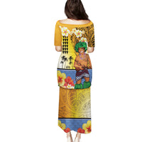 Happy Lei Day Family Matching Puletasi and Hawaiian Shirt Hula Male Dancer Polynesian Flower Kakau Pattern LT03 - Polynesian Pride