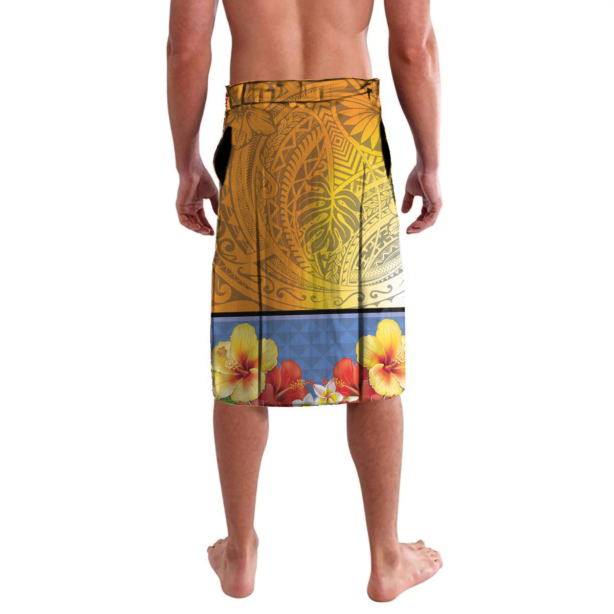 Happy Lei Day Lavalava Hula Girl Polynesian Flower Kakau Pattern