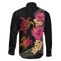 Hawaiian Flower and Tribal Turtle Family Matching Puletasi and Hawaiian Shirt Colorful Style LT03 - Polynesian Pride