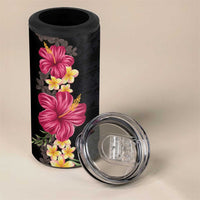 Hawaiian Plumeria and Hibiscus 4 in 1 Can Cooler Tumbler Colorful Style LT03 - Polynesian Pride