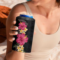 Hawaiian Plumeria and Hibiscus 4 in 1 Can Cooler Tumbler Colorful Style LT03 - Polynesian Pride