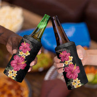 Hawaiian Plumeria and Hibiscus 4 in 1 Can Cooler Tumbler Colorful Style LT03 - Polynesian Pride