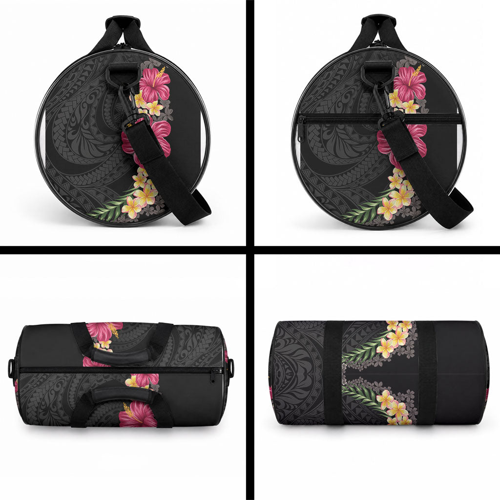 Hawaiian Plumeria and Hibiscus Duffle Bag