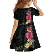Hawaiian Plumeria and Hibiscus Family Matching Off Shoulder Maxi Dress and Hawaiian Shirt Colorful Style LT03 - Polynesian Pride