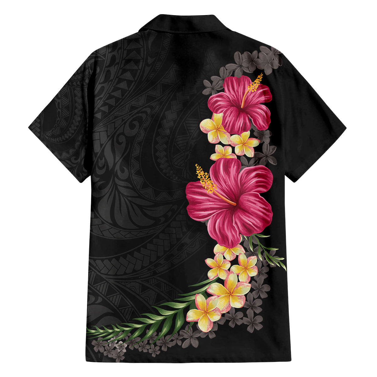Hawaiian Plumeria and Hibiscus Family Matching Off Shoulder Maxi Dress and Hawaiian Shirt Colorful Style LT03 - Polynesian Pride