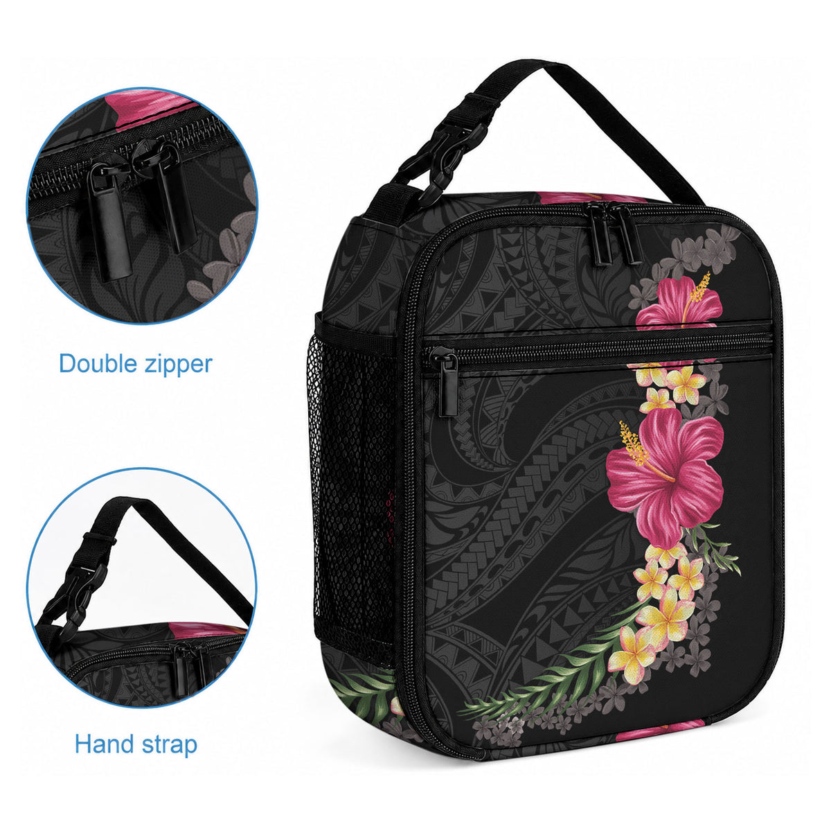 Hawaiian Plumeria and Hibiscus Lunch Bag