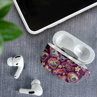 Hawaii Islands Map Design with Japanese Landscape AirPods Case Hawaiian Japan Fusion Art Pink Color LT03 - Polynesian Pride