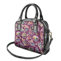 Hawaii Islands Map Design with Japanese Landscape Shoulder Handbag Hawaiian Japan Fusion Art Pink Color LT03 - Polynesian Pride