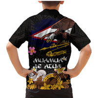 American Samoa Fue and Kava Bowl Family Matching Mermaid Dress and Hawaiian Shirt Plumeria and Polynesian Pattern LT03 - Polynesian Pride