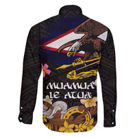 American Samoa Fue and Kava Bowl Family Matching Mermaid Dress and Hawaiian Shirt Plumeria and Polynesian Pattern LT03 - Polynesian Pride