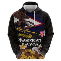 American Samoa Fue and Kava Bowl Hoodie Plumeria and Polynesian Pattern LT03 - Polynesian Pride