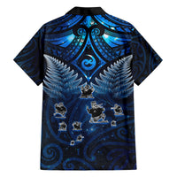 New Zealand Matariki Family Matching Long Sleeve Bodycon Dress and Hawaiian Shirt Maori Pattern and Kiwi Bird Haka Dance Sky Night LT03 - Polynesian Pride