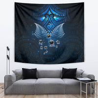 New Zealand Matariki Tapestry Maori Pattern and Kiwi Bird Haka Dance Sky Night