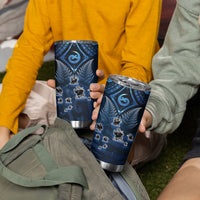 New Zealand Matariki Tumbler Cup Maori Pattern and Kiwi Bird Haka Dance Sky Night