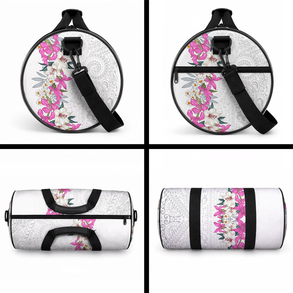 Hawaii Tropical Leaves and Flowers Duffle Bag
