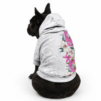 Hawaii Tropical Leaves and Flowers Pet Hoodie