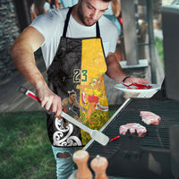 Aotearoa New Zealand And Australia Basketball Custom Apron Maori Tribal Tattoo And Aboriginal Dot Art Heritage LT03 - Polynesian Pride