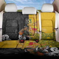 Aotearoa New Zealand And Australia Basketball Custom Back Car Seat Cover Maori Tribal Tattoo And Aboriginal Dot Art Heritage LT03 One Size Multicolor - Polynesian Pride