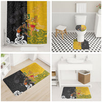 Aotearoa New Zealand And Australia Basketball Custom Bathroom Set Maori Tribal Tattoo And Aboriginal Dot Art Heritage LT03 - Polynesian Pride