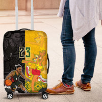 Aotearoa New Zealand And Australia Basketball Custom Luggage Cover Maori Tribal Tattoo And Aboriginal Dot Art Heritage LT03 Multicolor - Polynesian Pride