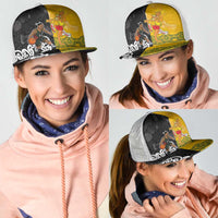 Aotearoa New Zealand And Australia Basketball Mesh Trucker Cap Maori Tribal Tattoo And Aboriginal Dot Art Heritage LT03 - Polynesian Pride
