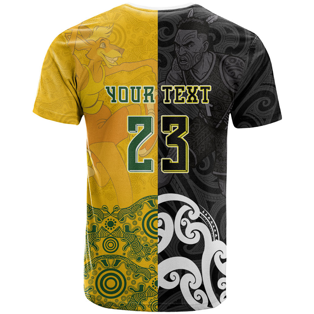 Aotearoa New Zealand And Australia Basketball Custom T Shirt Maori Tribal Tattoo And Aboriginal Dot Art Heritage LT03 - Polynesian Pride