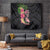 Hawaiian Tropical Plants Turtle and Shark Tapestry Polynesian Art Tattoo