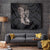 Hawaiian Tropical Plants Turtle and Shark Tapestry Polynesian Art Tattoo Grayscale Color