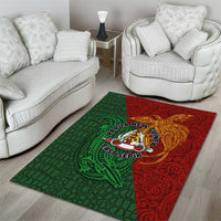 Papua New Guinea East Sepik Province Area Rug Tribal Crocodile Birds of Paradise Melanesian Tattoo LT03 - Polynesian Pride