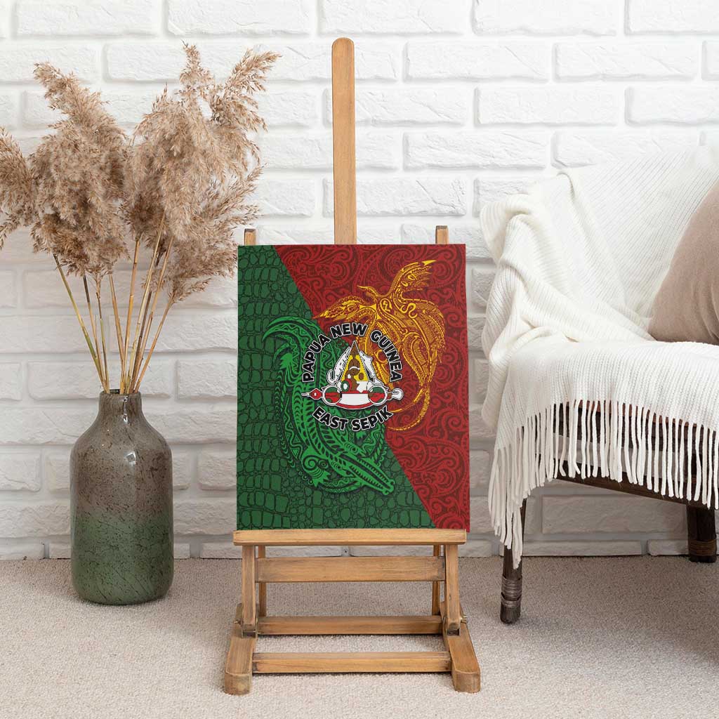Papua New Guinea East Sepik Province Canvas Wall Art Tribal Crocodile Birds of Paradise Melanesian Tattoo LT03 - Polynesian Pride