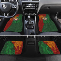 Papua New Guinea East Sepik Province Car Mats Tribal Crocodile Birds of Paradise Melanesian Tattoo LT03 Set 4pcs Green - Polynesian Pride