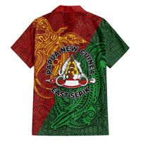 Papua New Guinea East Sepik Province Family Matching Summer Maxi Dress and Hawaiian Shirt Tribal Crocodile Birds of Paradise Melanesian Tattoo LT03 - Polynesian Pride