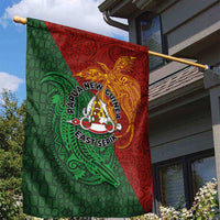 Papua New Guinea East Sepik Province Garden Flag Tribal Crocodile Birds of Paradise Melanesian Tattoo LT03 - Polynesian Pride