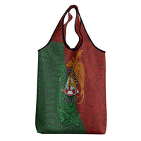 Papua New Guinea East Sepik Province Grocery Bag Tribal Crocodile Birds of Paradise Melanesian Tattoo LT03 - Polynesian Pride