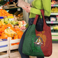 Papua New Guinea East Sepik Province Grocery Bag Tribal Crocodile Birds of Paradise Melanesian Tattoo LT03 - Polynesian Pride