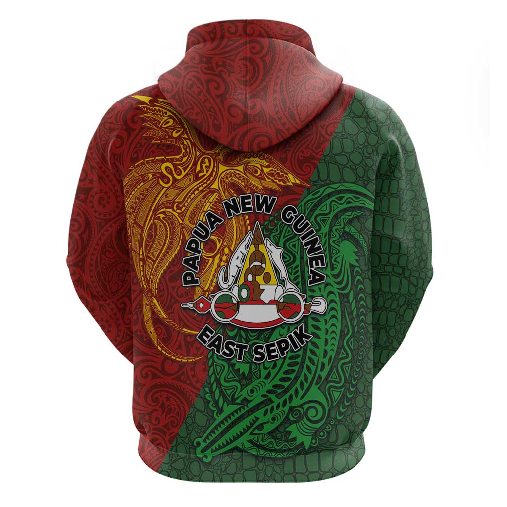 Papua New Guinea East Sepik Province Hoodie Tribal Crocodile Birds of Paradise Melanesian Tattoo LT03 - Polynesian Pride