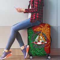 Papua New Guinea East Sepik Province Luggage Cover Tribal Crocodile Birds of Paradise Melanesian Tattoo LT03 - Polynesian Pride