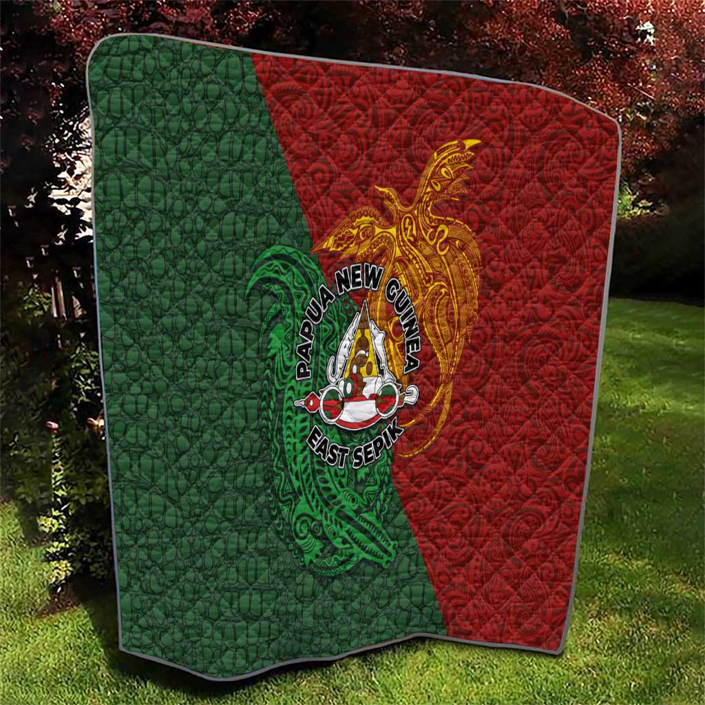 Papua New Guinea East Sepik Province Quilt Tribal Crocodile Birds of Paradise Melanesian Tattoo LT03 - Polynesian Pride