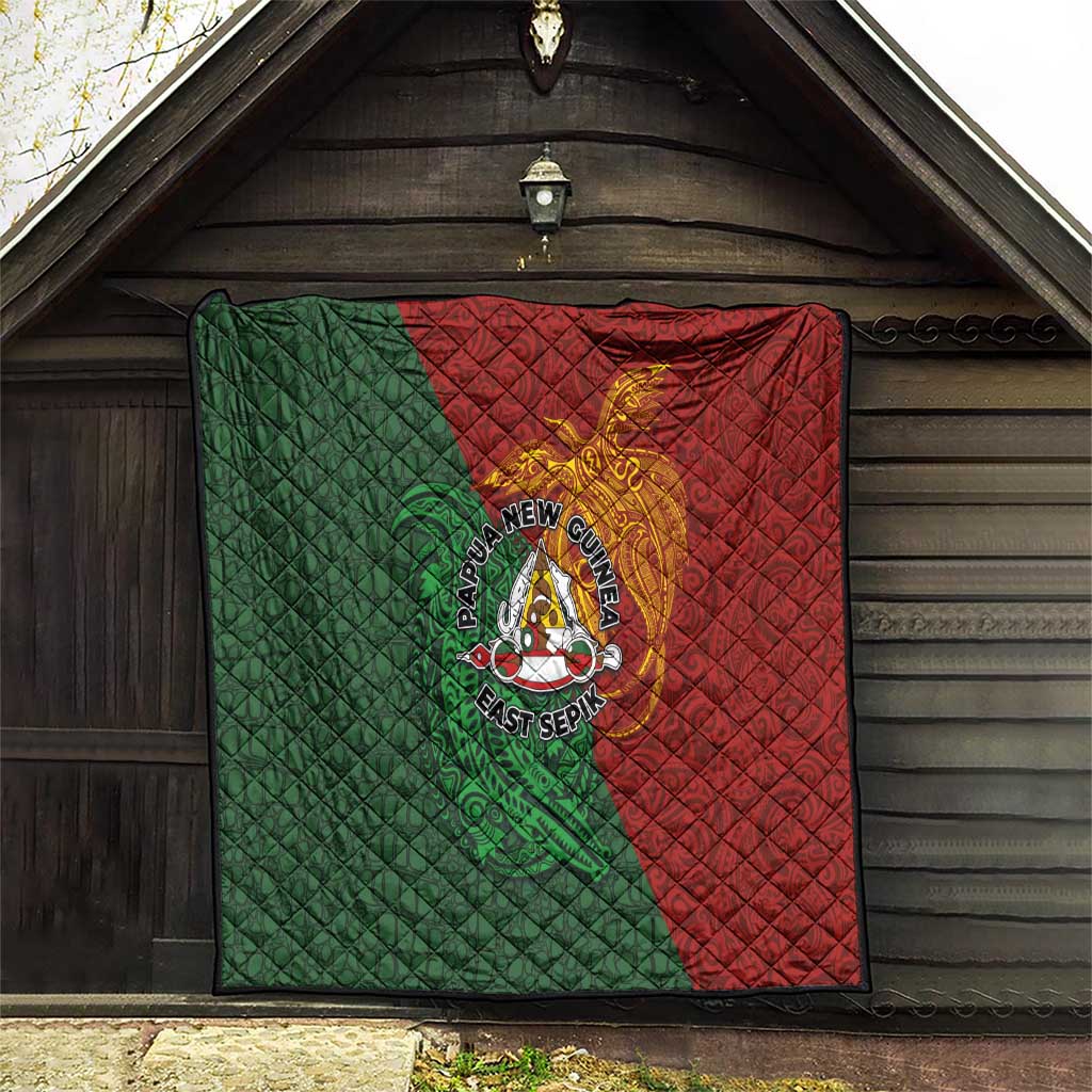 Papua New Guinea East Sepik Province Quilt Tribal Crocodile Birds of Paradise Melanesian Tattoo LT03 - Polynesian Pride