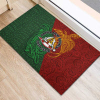 Papua New Guinea East Sepik Province Rubber Doormat Tribal Crocodile Birds of Paradise Melanesian Tattoo LT03 - Polynesian Pride